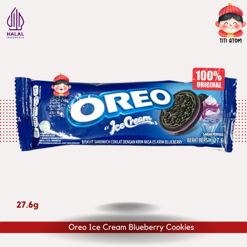 

Oreo Ice Cream Blueberry Cookies Snack Cemilan Kue Lebaran Ramadhan Idul Fitri 27.6g