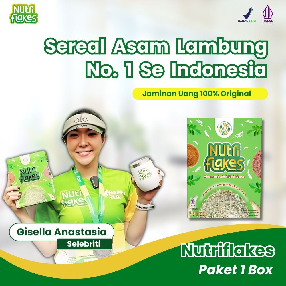 

Nutriflakes Sereal Asam Lambung Umbi Garut 1 Box Original 1