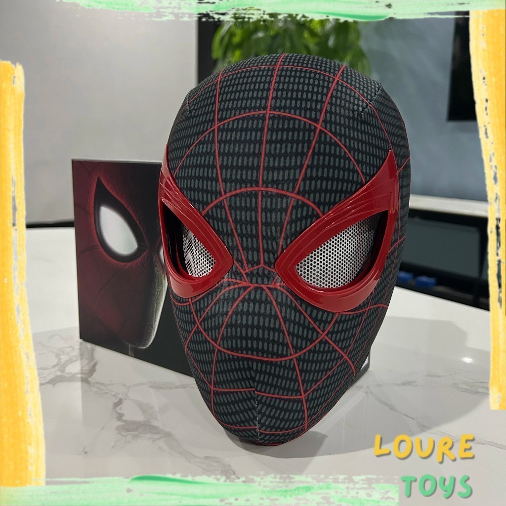 LOURE - Topeng Spiderman Mask Kedip - Topeng Cosplay Spiderman Bisa Kedip - Cosplay superhero hidup 