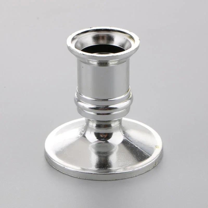

Centerpiece Candle holder Decoration Kitchen Standard Table top Taper Tea light 4pcs Silver Candlestick Useful