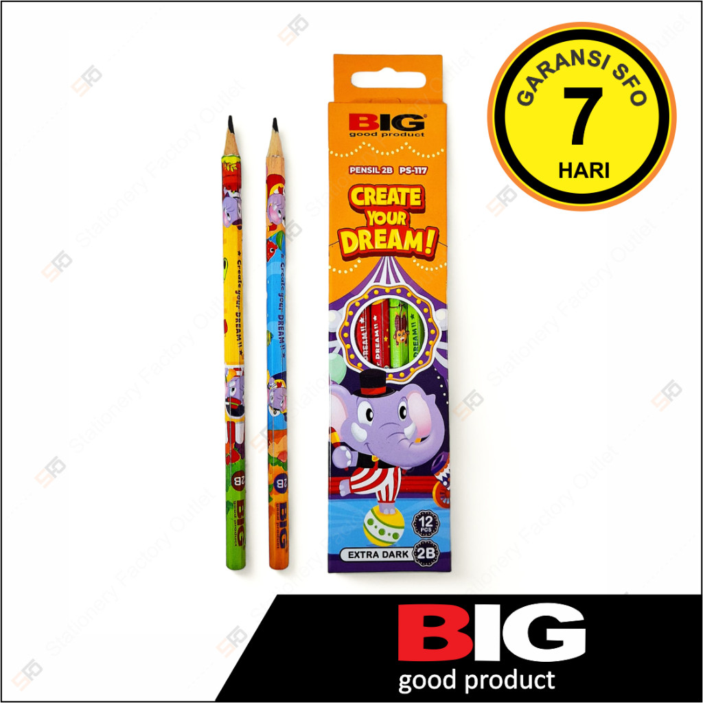 

Alat Tulis MurahPensil BIG Bum Elephant 2B Satuan - PS-117 Box - SFO Semarang Official