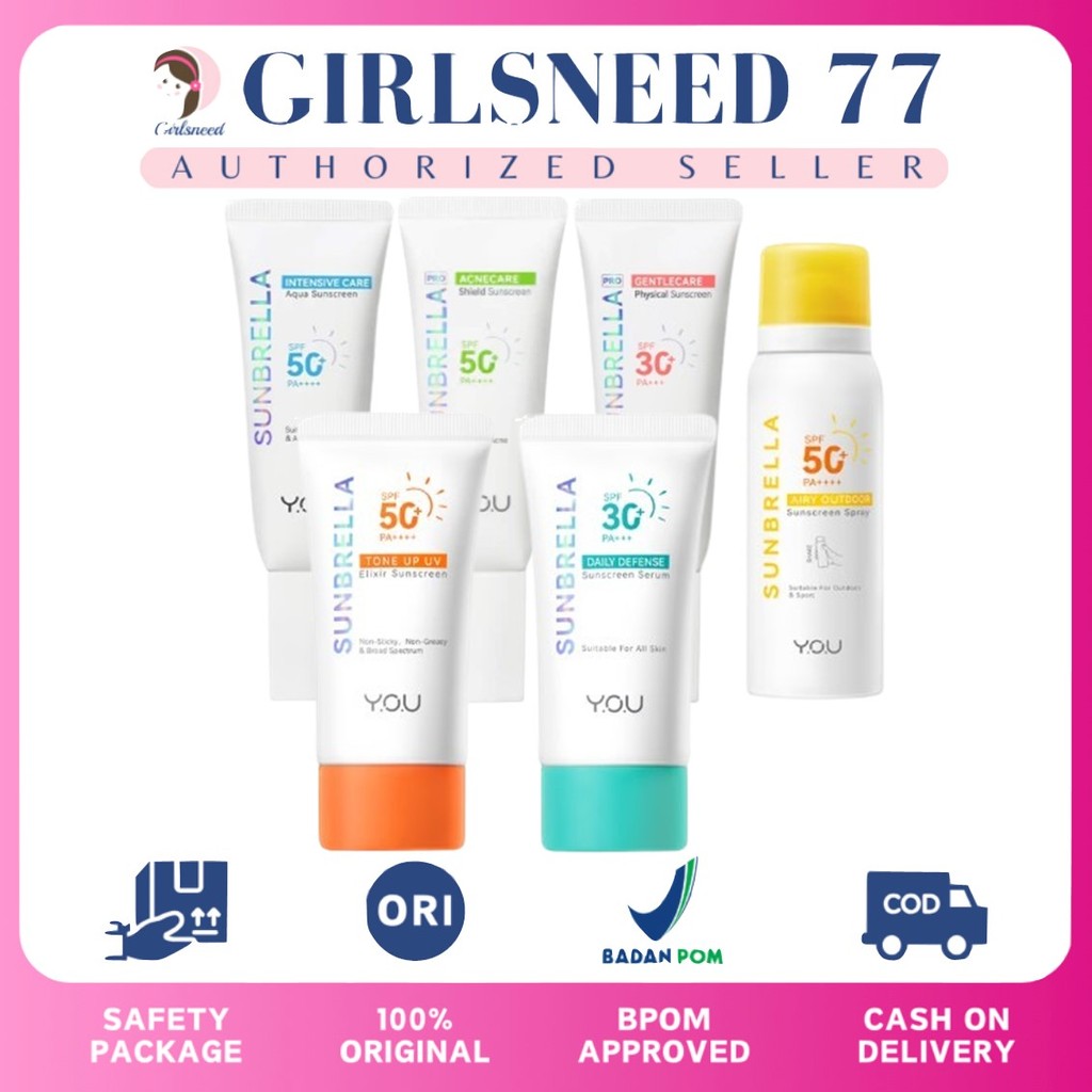 YOU Sunbrella Series |  [BARU]  Pro Gentlecare Physical Sunscreen|  Daily Defense Sunscreen  SPF30 |