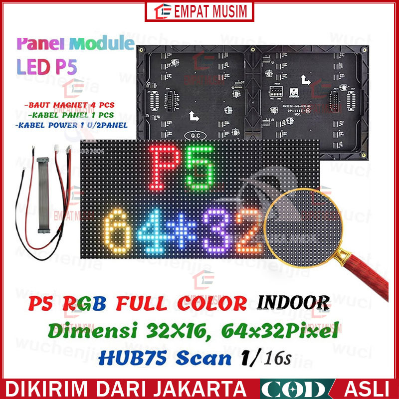 Panel Module Led P5 RGB/Full Color Outdoor SMD Running Text/Panel Module LED P5 Running Text SMD RGB