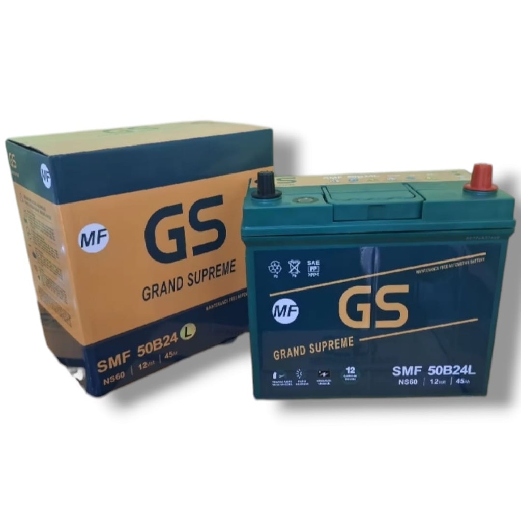 [ COD ] Aki Mobil Grand Livina NS 60 L GS GOLD SHINE Aki Kering