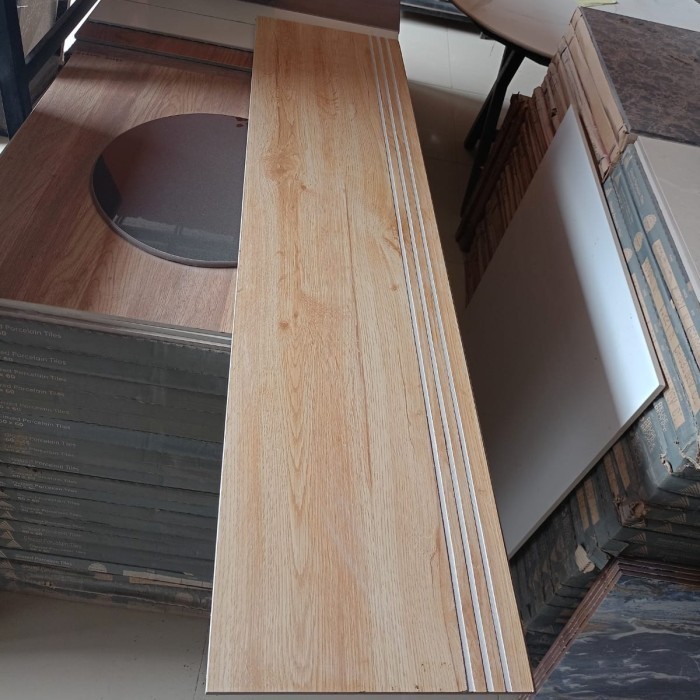 TANGGA GRANIT MOTIF KAYU 30X100 20X100 CUSTOM UKURAN