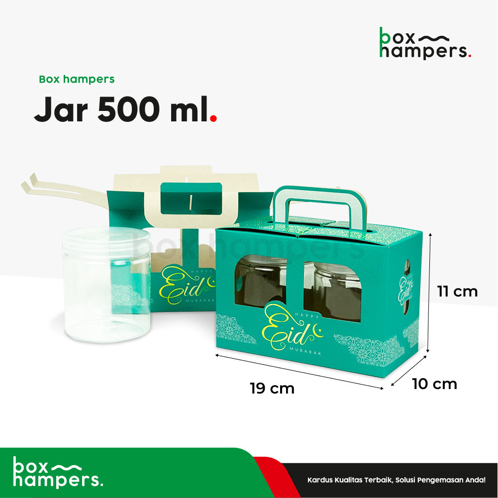 

Box Jar Premium 500 ml Isi 2 Toples Bulat (19x10x11)