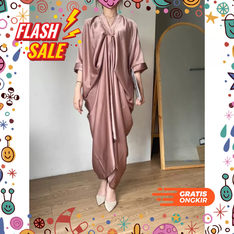 MEGASALE / [ COD ] GAMIS WANITA KEKINIAN / GAMIS POLOS TERBARU / GAMIS BAHAN SATIN VELVET / PAKAIAN 