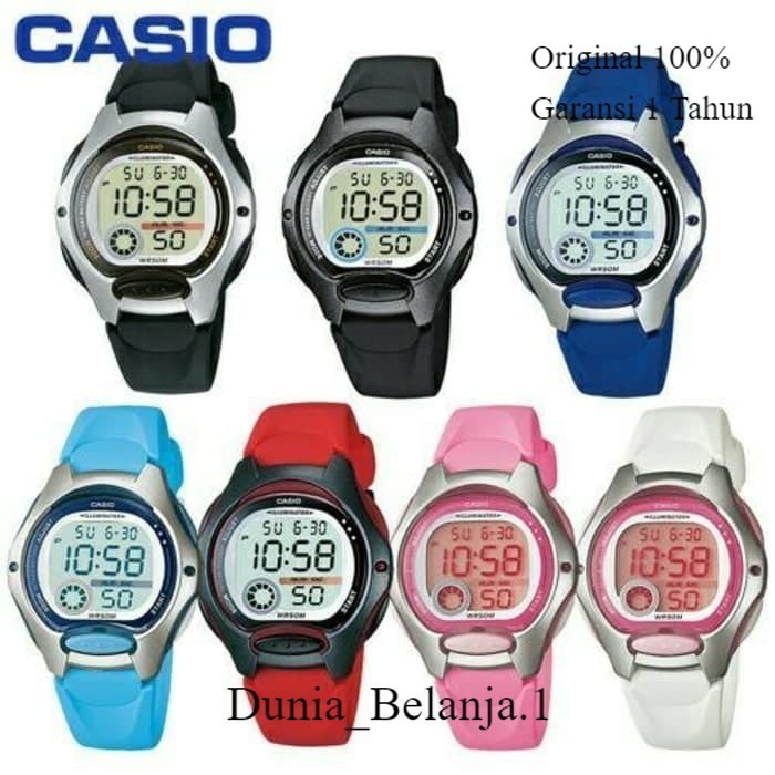 Original 100% CASIO LW-200-1AVDF - Jam Tangan Anak / Wanita Digital LW200 LW-200-1A Garansi Resmi 1 