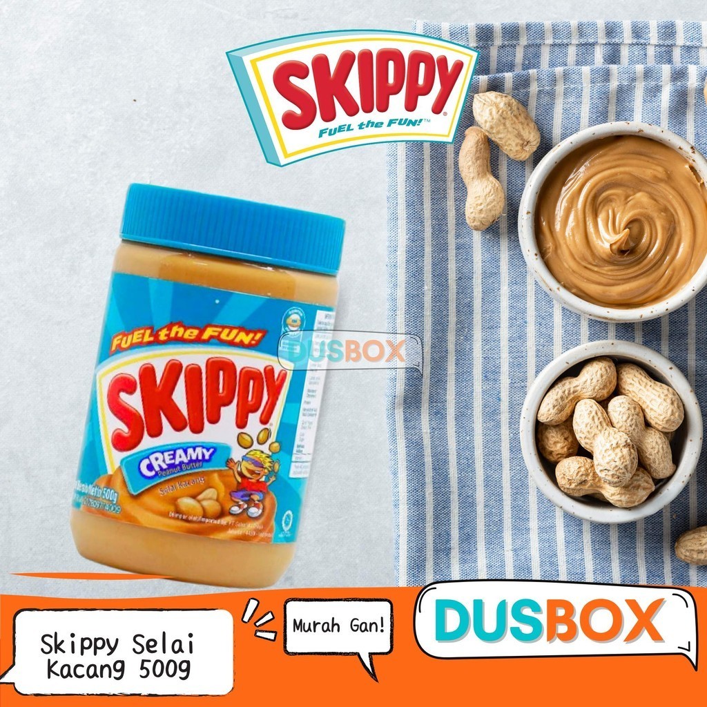 

Skippy Creamy Peanut Butter 500g / Selai Kacang Skippy / Selai Kacang / Selai Roti kacang