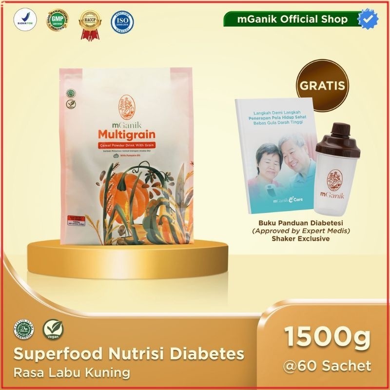 MGANIK MULTIGRAIN 1500gr (ISI 60 SACHET) 100% ORIGINAL MGANIK MULTI GRAIN ORI M GANIK MASTARIYAAAH