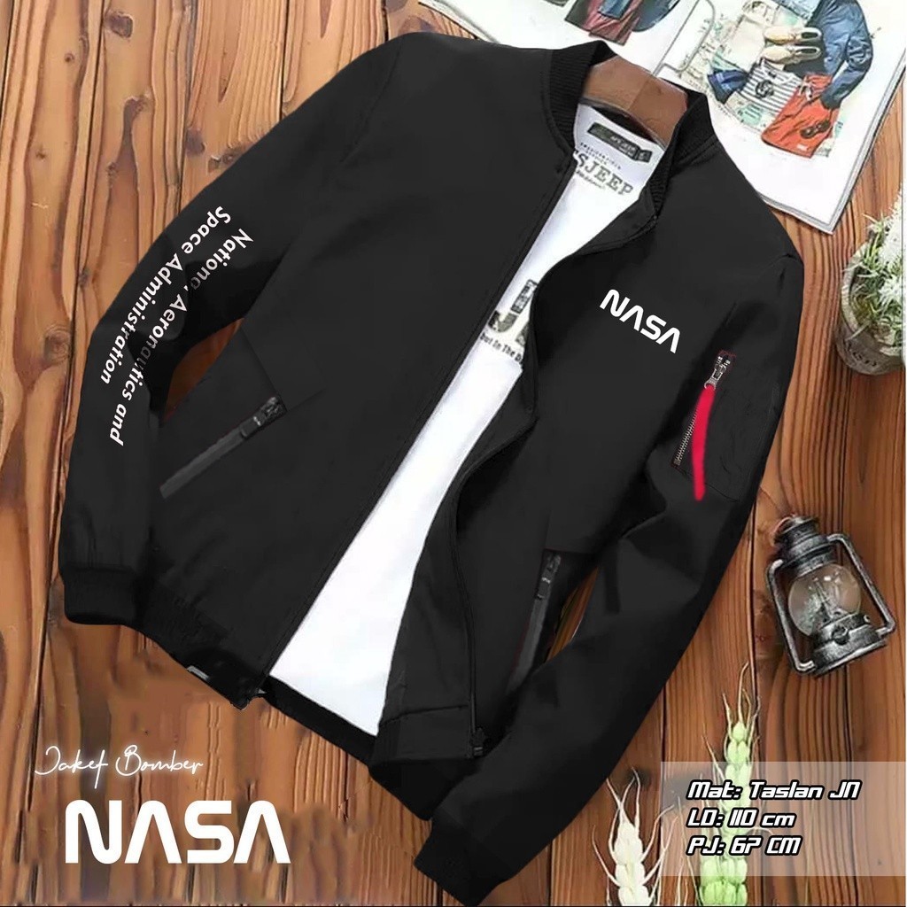 JAKET BOMBER NASA / JAKET BOMBER / BOMBER BORDIR / JAKET MOTOR /  JAKET CUSTOM SABLON  JAKET BISA CO