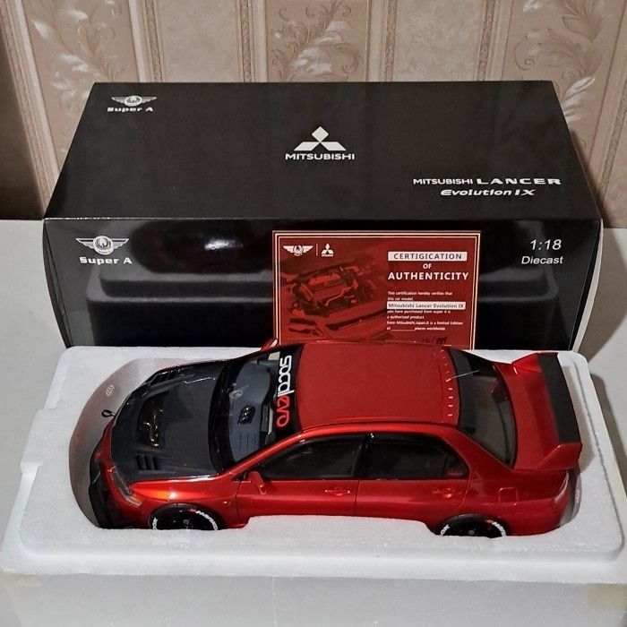 terbaru super a mitsubishi lancer evo 9 socal evo skala 18 merah