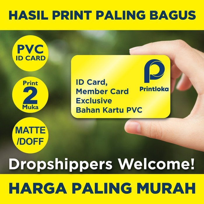 

PROMO!! -Print ID Card Eksklusif Kartu Member Nama PVC DOFF/MATTE Name Tag