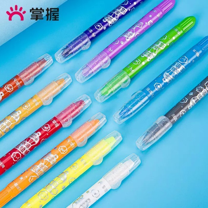 

PROMO!! -Grasp Washable Silky Gel Crayon 12/24/36/48 Warna / Crayon Warna Anak - 24 pcs