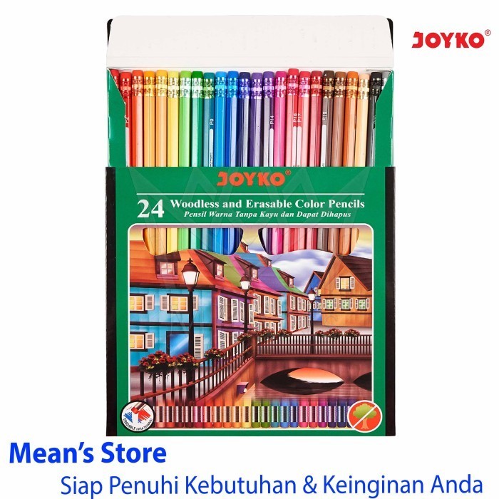 

PROMO!! -Pensil Warna Joyko CP115 / Pensil Warna 24 Panjang Ada Penghapus
