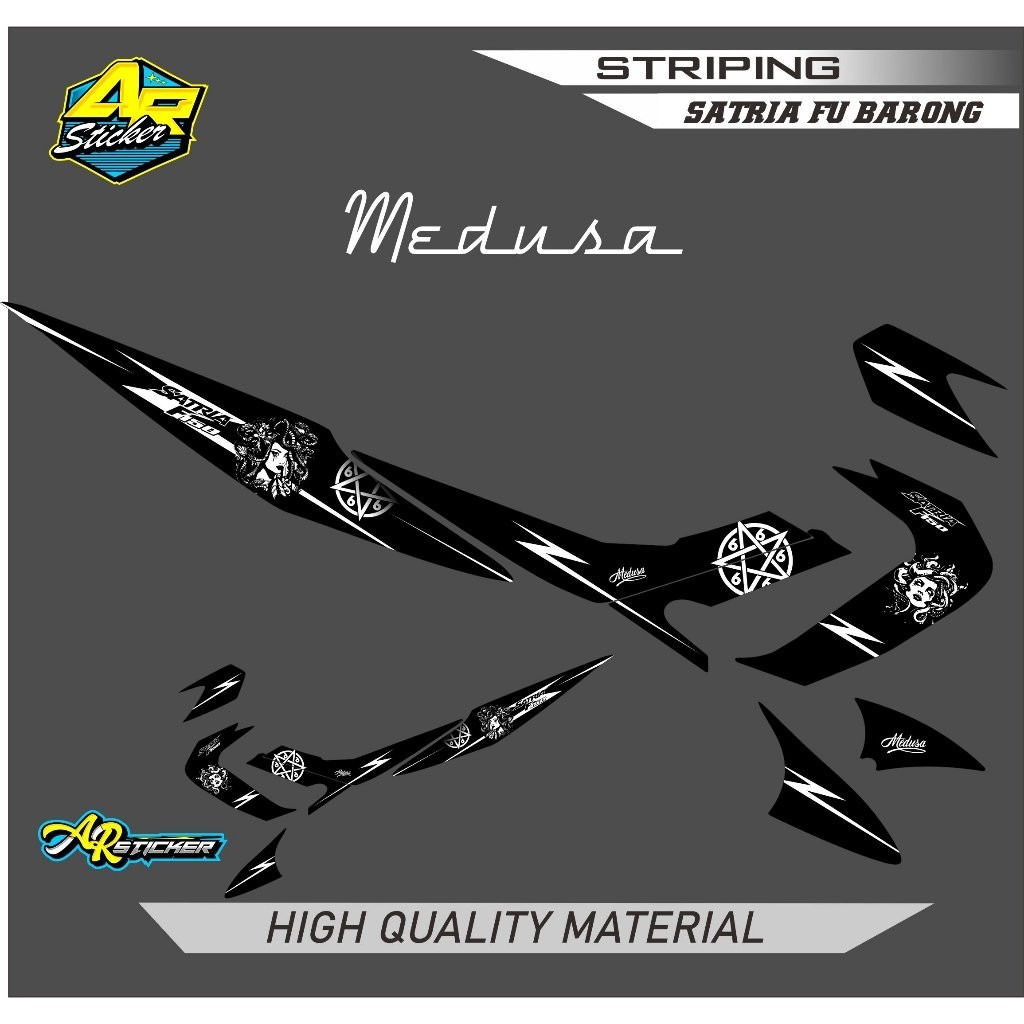 Striping satria fu Barong Medusa / Striping satria Barong /Striping Satria Fu lama / Striping Satria