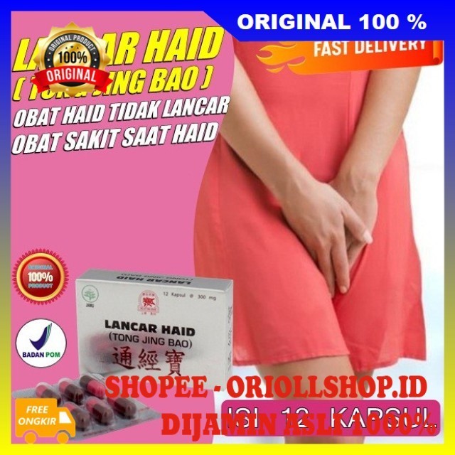 Obat Cina Pelancar Menstruasi Lancar Haid Tong Jing Bao 12 Kapsul BPOM 100% ASLI