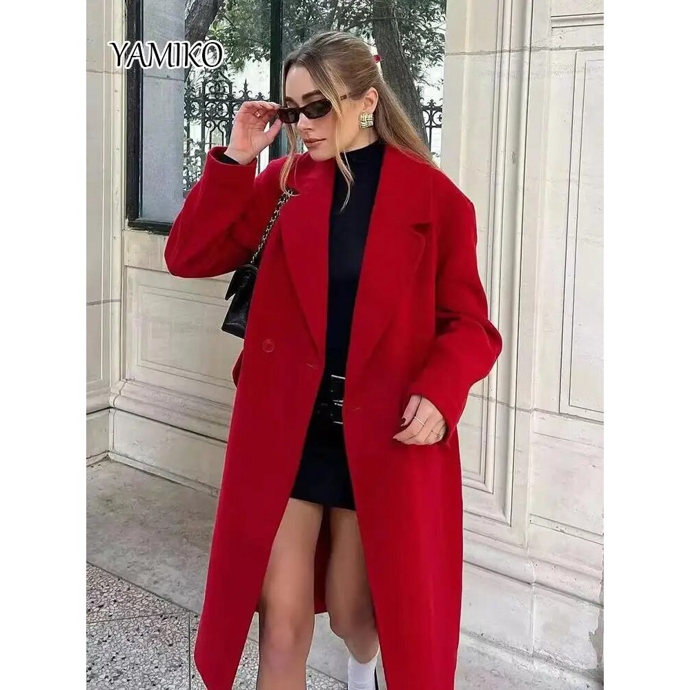 jaket panjang wanita jas panjang wanita korea blazer/blazer wanita terbaru long coat musim dingin wa