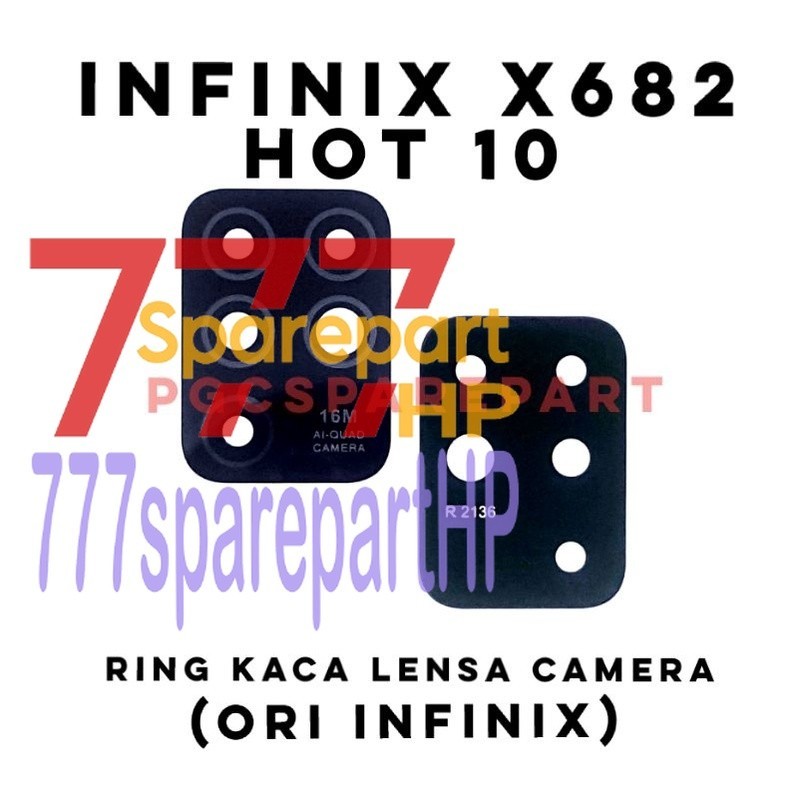Original Ring Kaca Lensa Kamera Belakang Infinix X682 Hot 10 - 777sparepartHP
