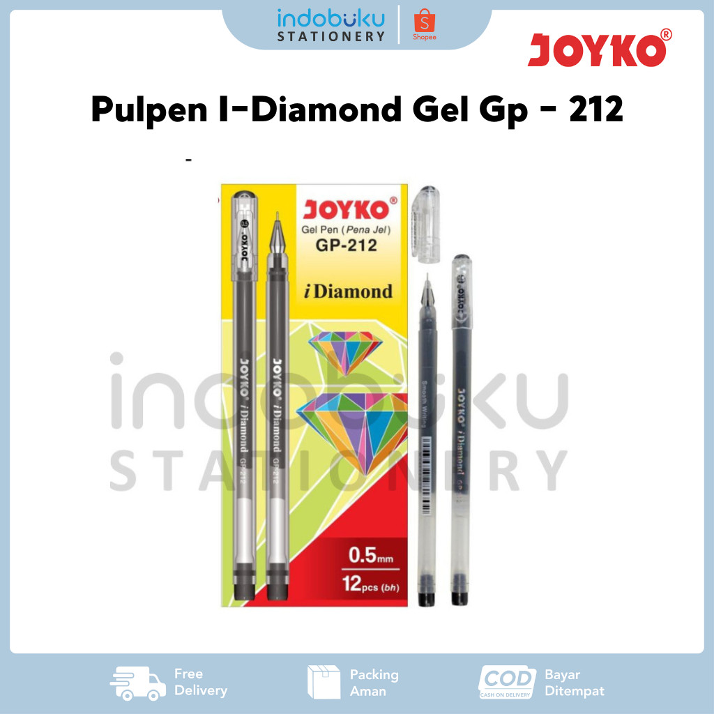 

Pulpen Joyko I-Diamond Gel Gp - 212 (1pak/12pcs)