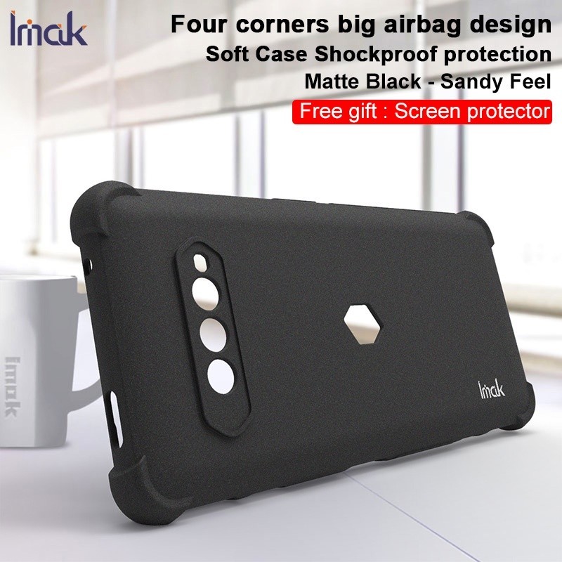 Original Imak Xiaomi Black Shark 4 Pro Shockproof Soft TPU Case Xiomi BlackShark 4 Matte Black Silic
