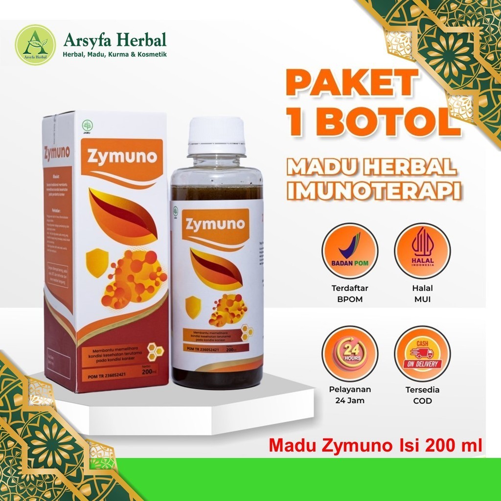 Zymuno Madu Zymuno Isi 200ml Vitamin Herbal dan Madu Alami untuk Peningkatan Imunitas dan Perlindung