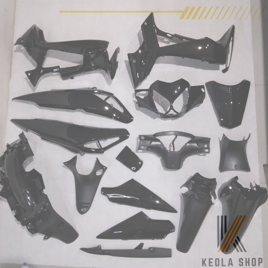 Full Body Supra X 125 Lama Hitam 2004 2005 2006 WIN | complete set bodi kasar halus motor honda orig