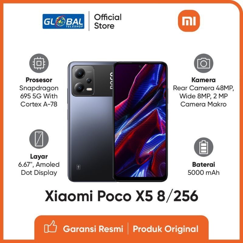 Xiaomi Poco X5 5G Smartphone 8/256GB Garansi Resmi