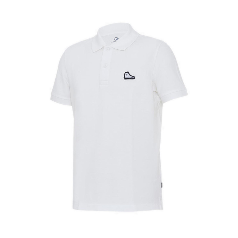 Converse Sneaker Patch Men's Polo - Converse Egret