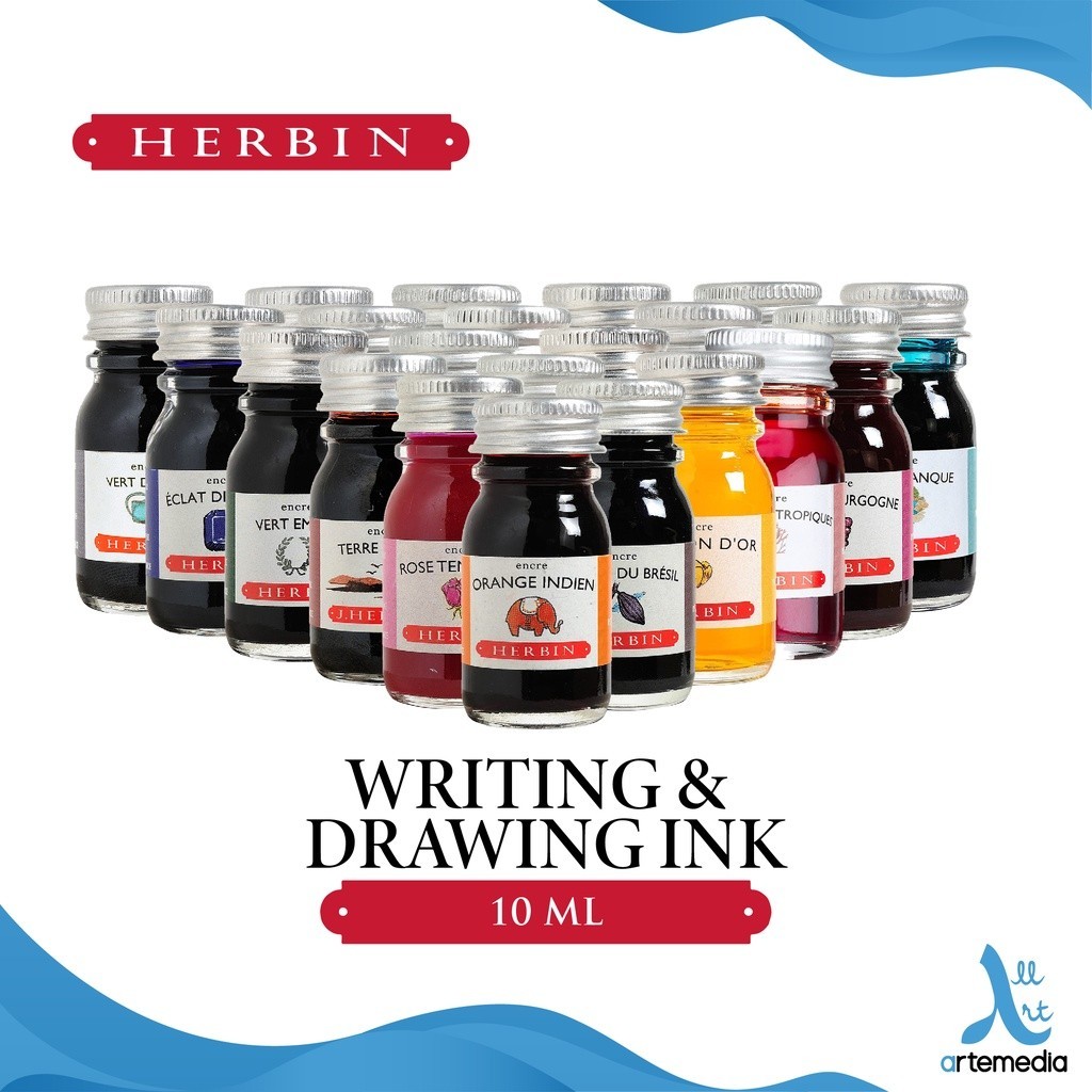 

Herbin Writing and Drawing Ink Bottle 10ml Tinta Kaligrafi