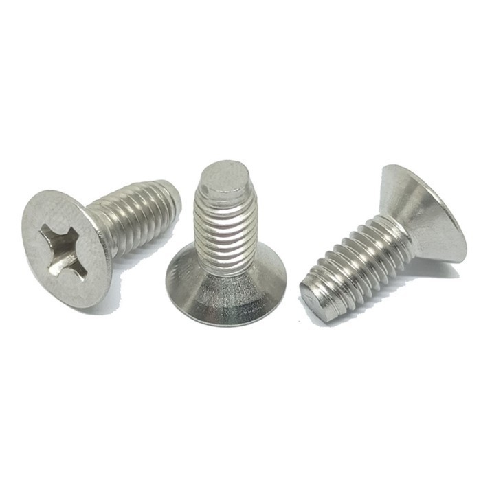 Baut jf m3 obeng plus (+) stainlees steel / baut jf verseng drat 3 mm