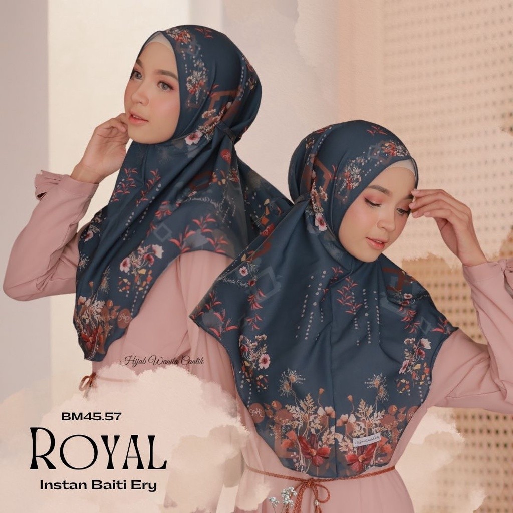 SS32AS56 Hijabwanitacantik - Instan Baiti Ery Series | Hijab Instan Bergo | Jilbab Instan Motif Printing Premium