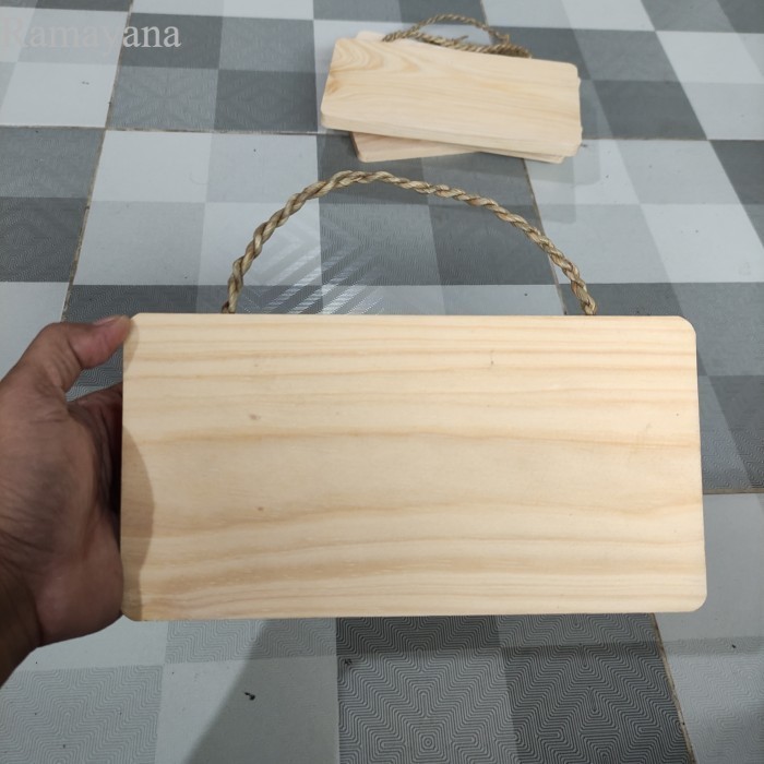 

Talenan Tali Kotak 23x12 / Talenan Media Lukis / Wooden Cutting board - 23x12 hrizontal Murah