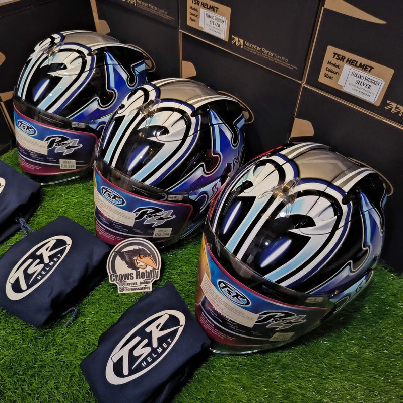 Helm TSR Ram 4 Shinya Nakano Shuriken Silver