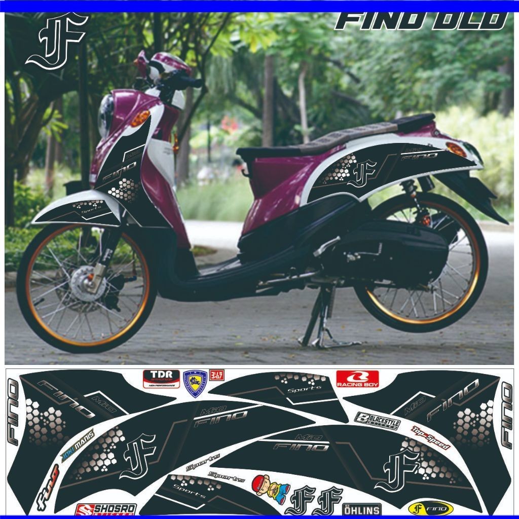 VARIASI/ STRIPING VARIASI MOTOR MIO FINO OLD CARBU STIKER FINO KARBU VARIASI SIMPLE ELEGAN LIST