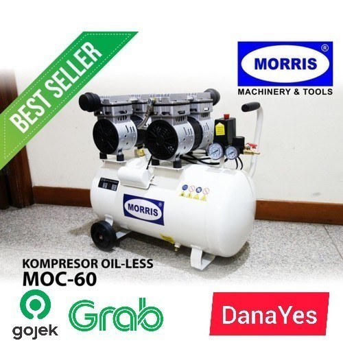 Mesin Compressor Kompressor Kompresor Angin Listrik SILENT 2 HP 2HP 60 Liter MORRIS
