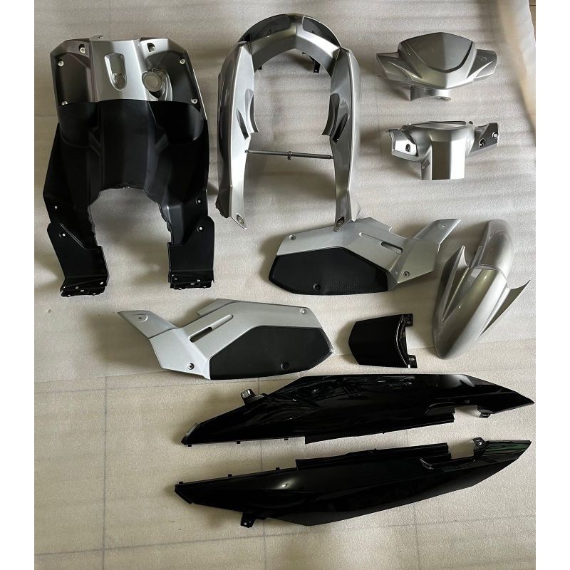 Body Halus Nouvo Z Silver Hitam Original Yamaha Cover Body Nouvo Z Silver Hitam Original