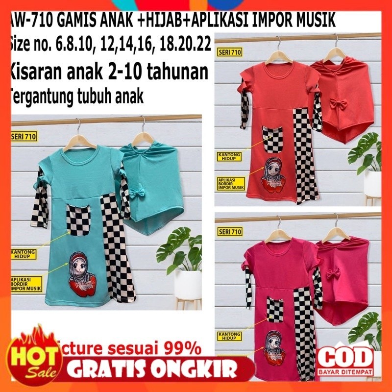 KAIN ADEM HALUS TEBAL / Gamis Anak | Gamis+Kerudung | Gamis+Hijab Anak Tanggung | Gamis Kotak | Gami