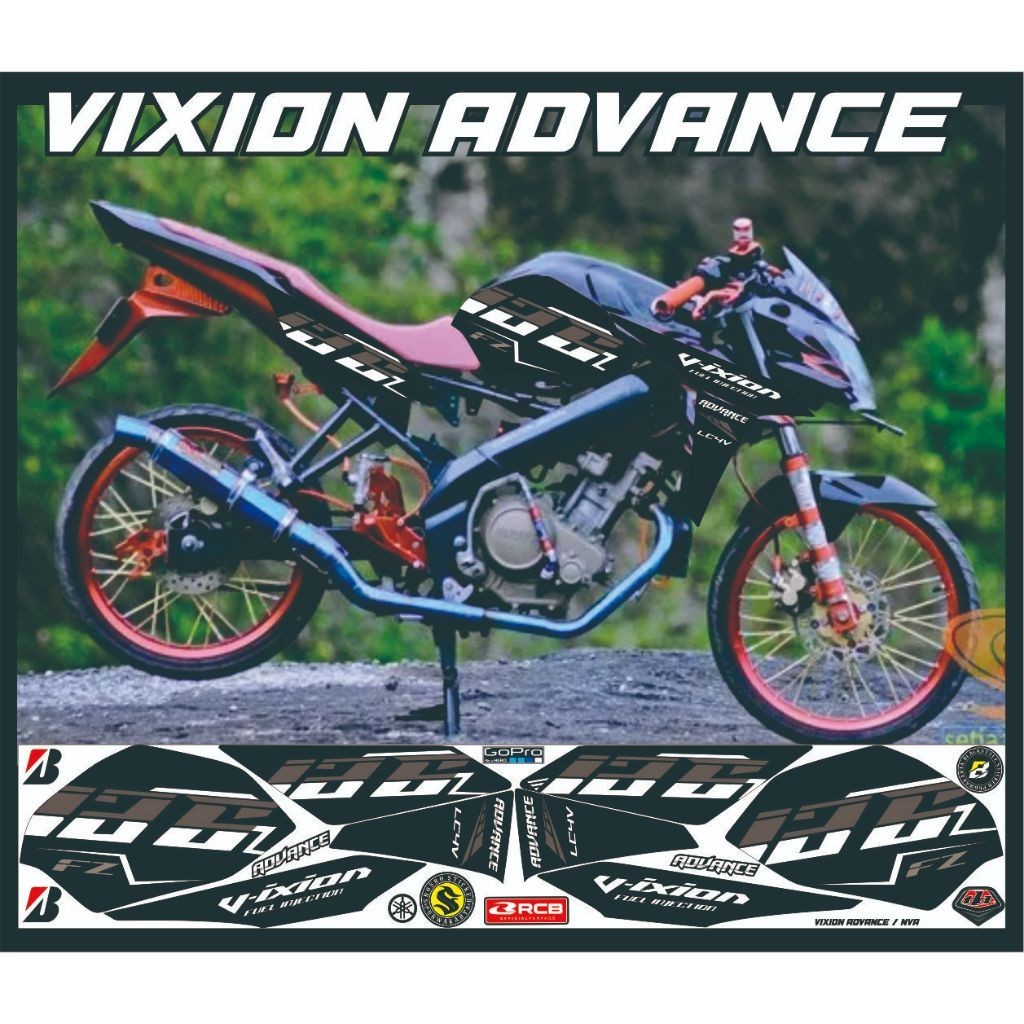 variasi lis STIKER STRIPING MOTOR VIXION ADVANCE VARIASI LIS SIMPLE STIKER VIXION