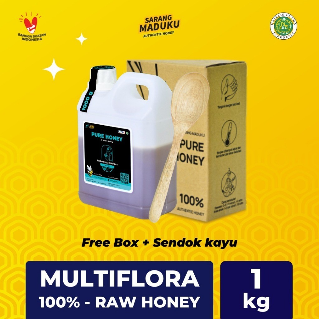 

Sarang Maduku - Madu Multiflora - Madu Asli - Madu Murni - Madu Asli 100% Tanpa Campuran - Raw Honey - Madu - Semarang