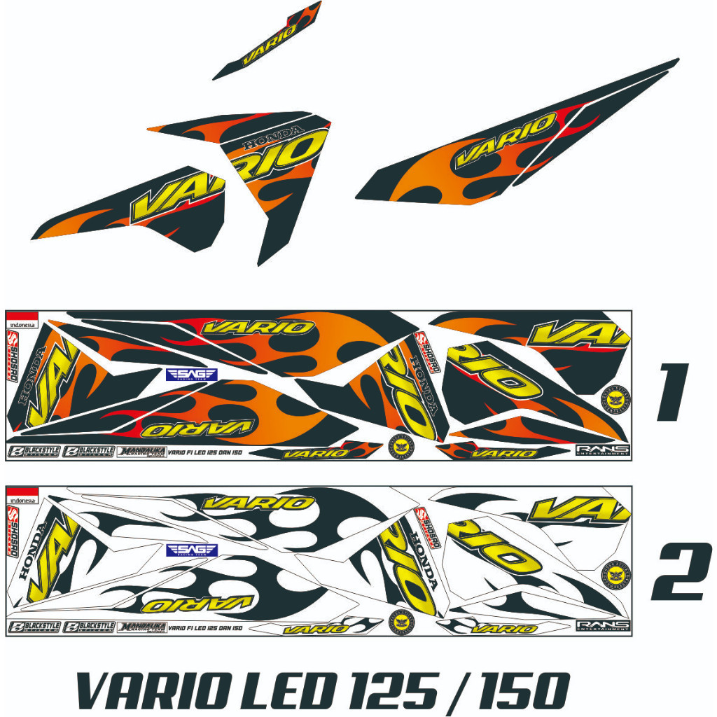 COD/STIKER STRIPING VARIO LED ESP CBS 150 VARIASI SIMPLE STIKER MOTOR VARIO LED 2016 - 2018 STRIPING