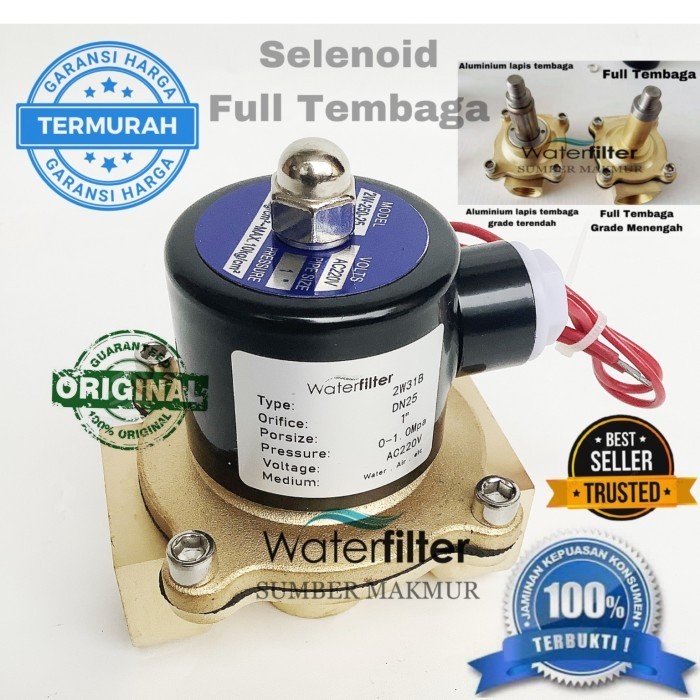 Selenoid Valve 1 Inch Full Tembaga