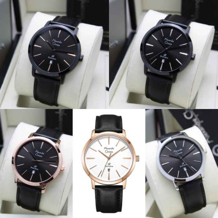 JAM TANGAN PRIA ALEXANDRE CHRISTIE AC 1028 / AC1028 LEATHER ORIGINAL