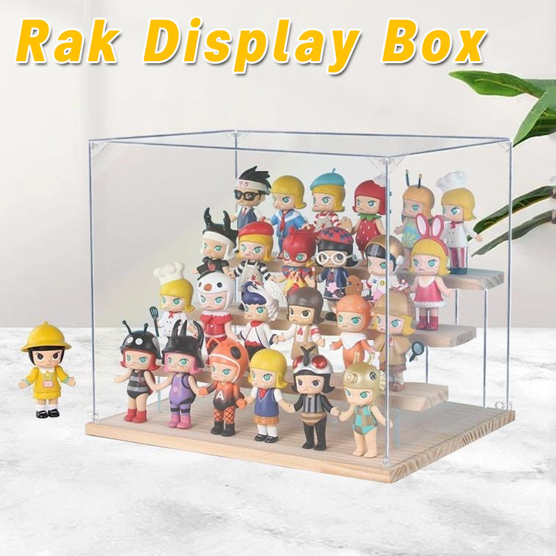 Rak Display Box /Figure Showcase Organizer Rak /Rak Pajangan Akrilik Transparan /Bening Acrylic Acti