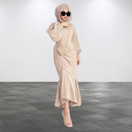 DRESS SERUT LEBARAN AESTHETIC REMAJA |GAUN KONDANGAN KATUN RAYON PREMIUM