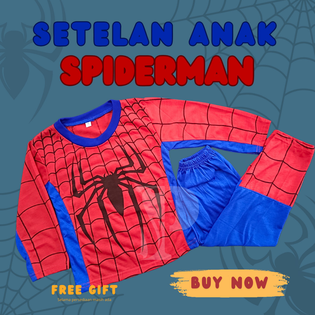 KOSTUM SPIDERMAN BAJU ANAK LAKI-LAKI
