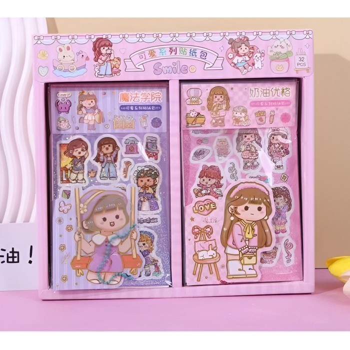 

Premium Stiker Aesthetic Lucu Kartun Karakter Korea SZ185