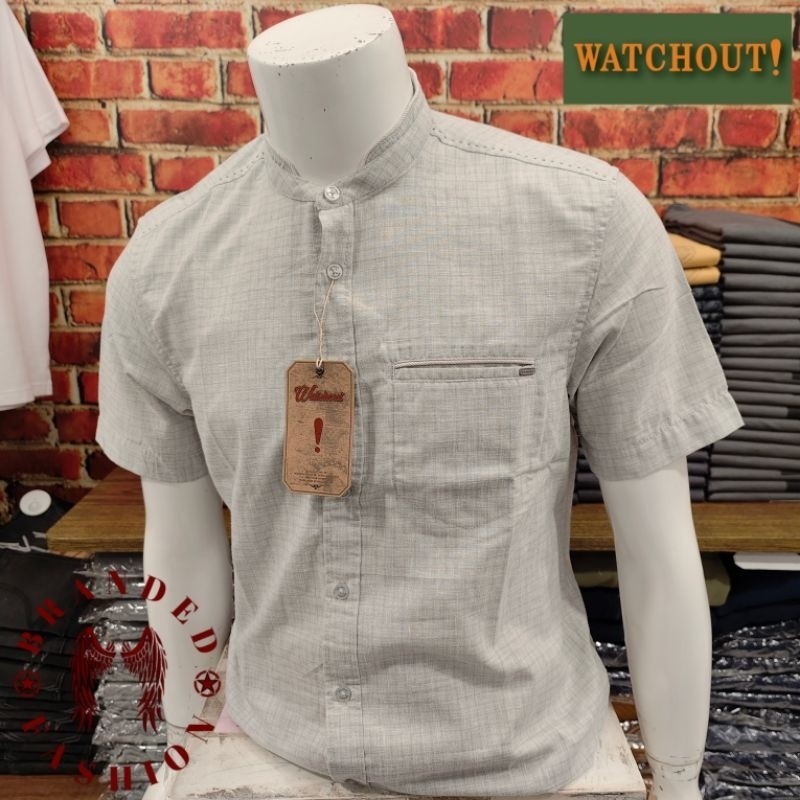 WATCHOUT CASUAL KEMEJA KOKO LENGAN PENDEK WS802260123 GREY