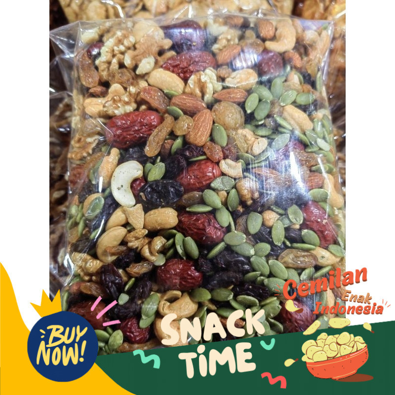 

Special Diskon KACANG TRAIL MIX 500GRAM / CEMILAN SEHAT / TRAIL MIX