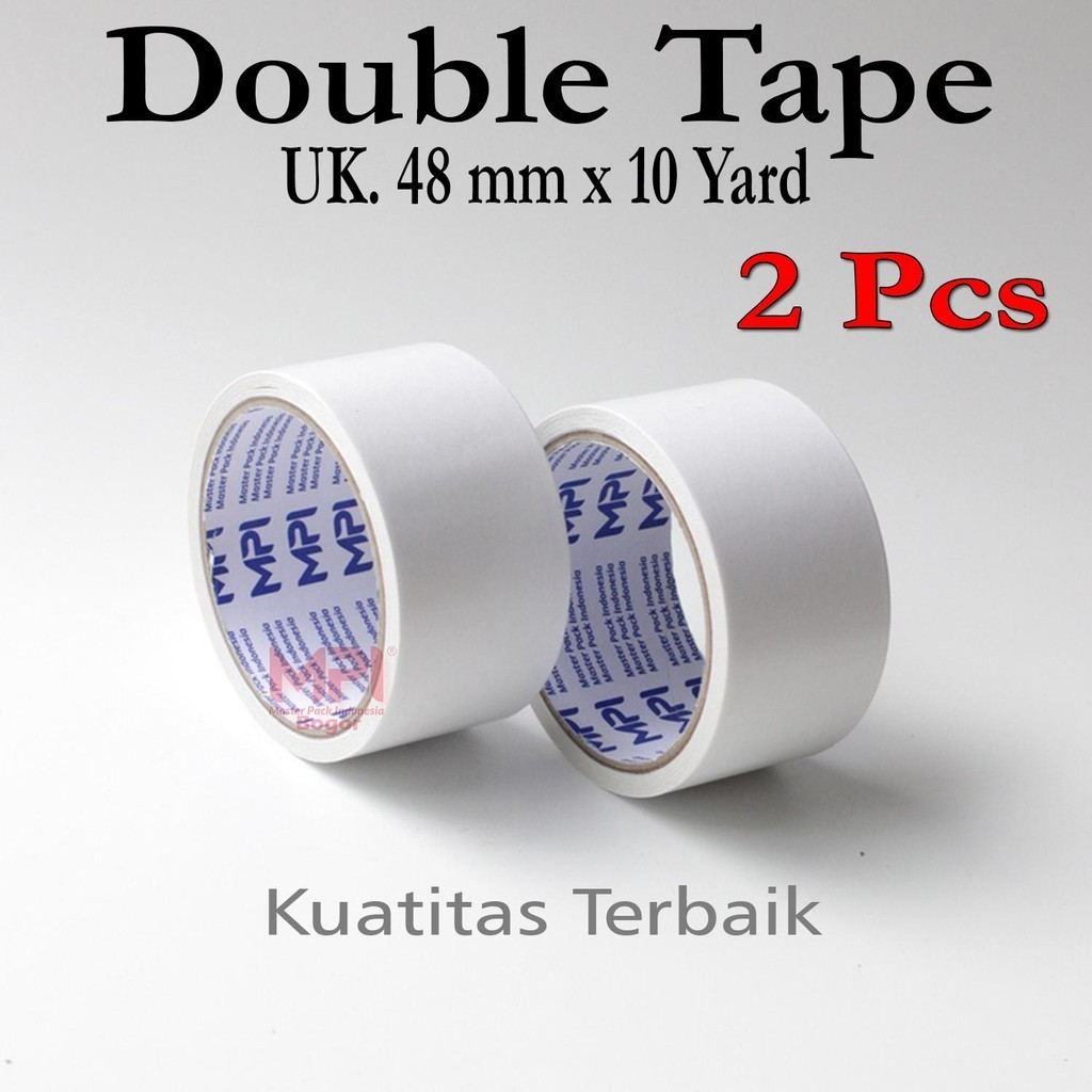 

2 PCS - Double Tape Kertas 48 mm x 10 yard / Double Tape 2 Inch - Master Pack Indonesia Bogor